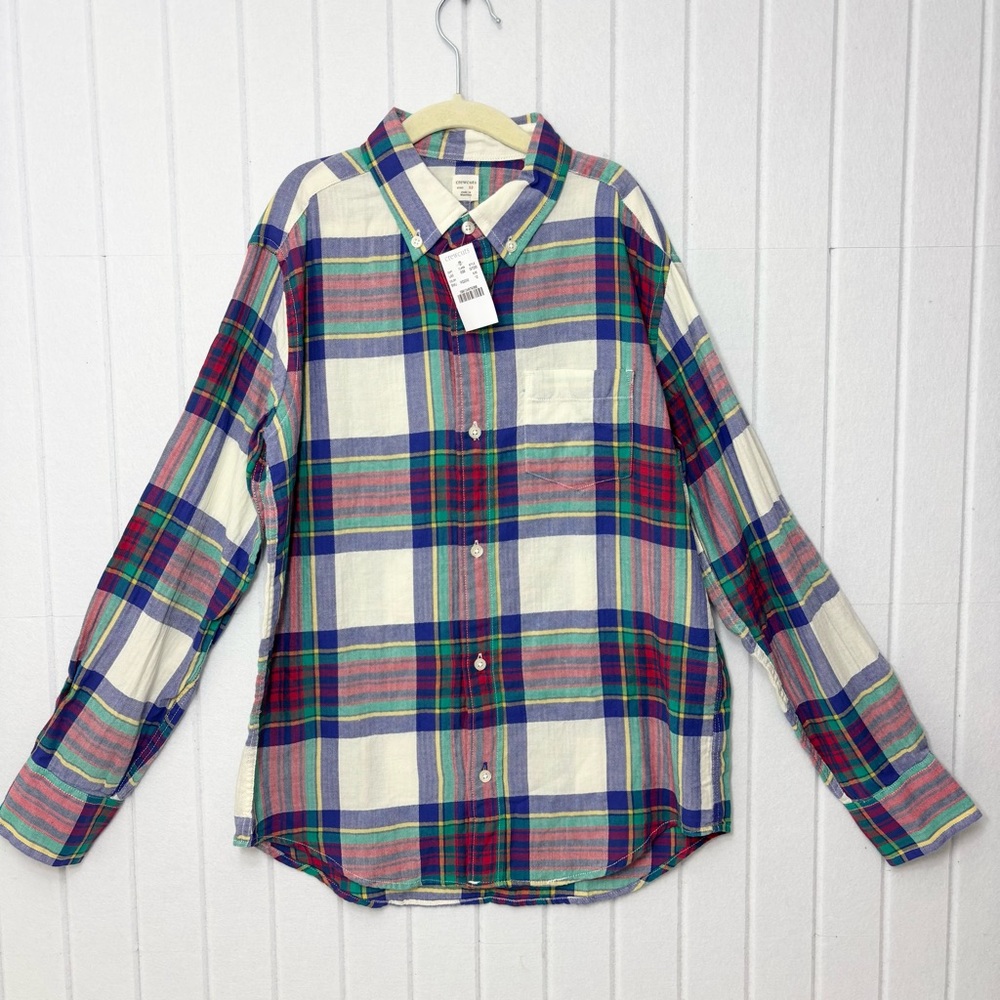 Crewcuts Multicolor Plaid Kids Button-Down Shirt Boy Size 12